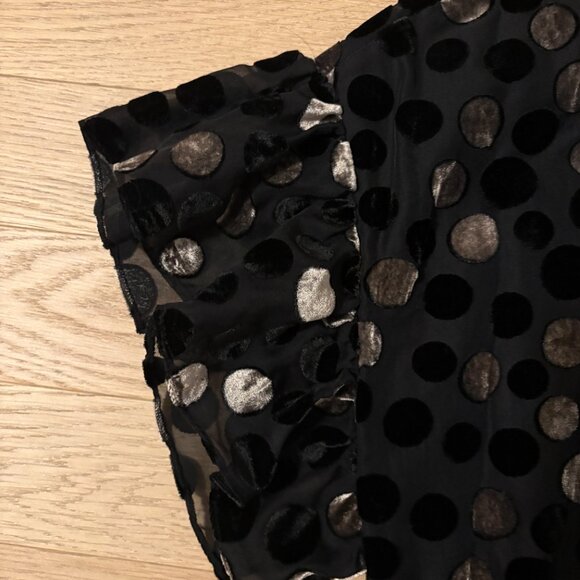 Black Saylor Polka Dot Mini Dress Size Small - Picture 4 of 5